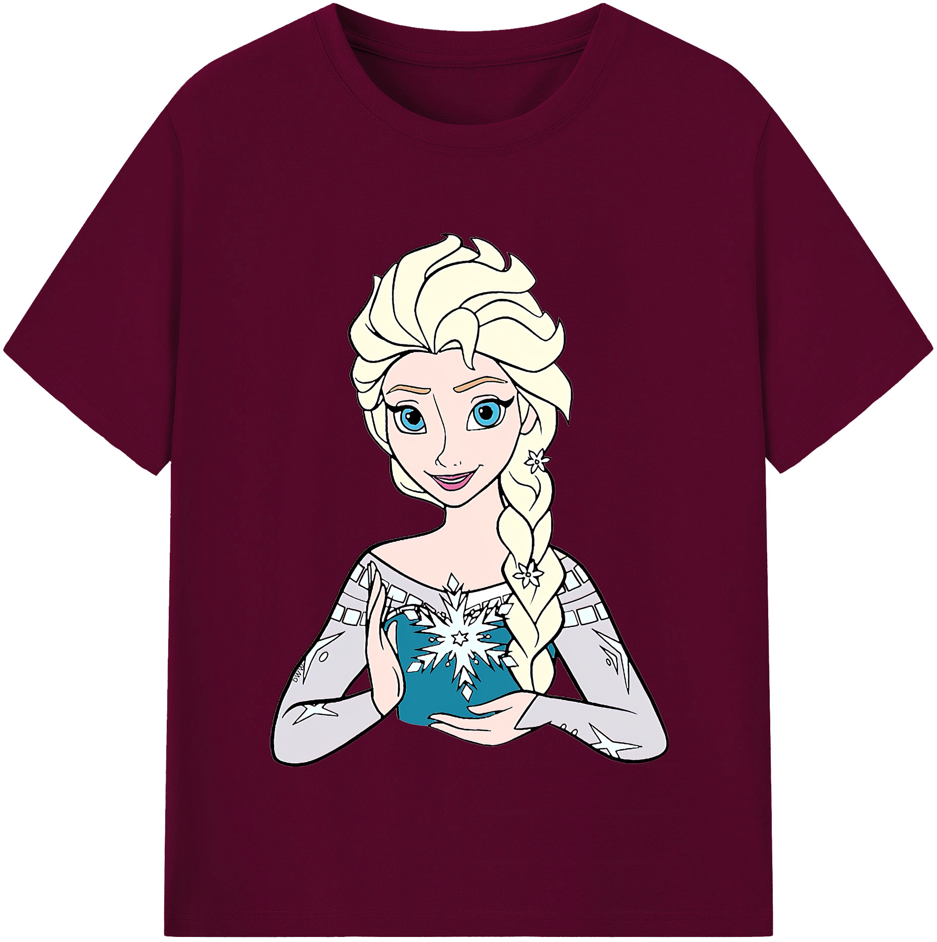 （画像用） アナと雪の女王 アンナ エルサ Frozen Anna Elsa レディースカジュアルプリントTシャツ（綿100％）